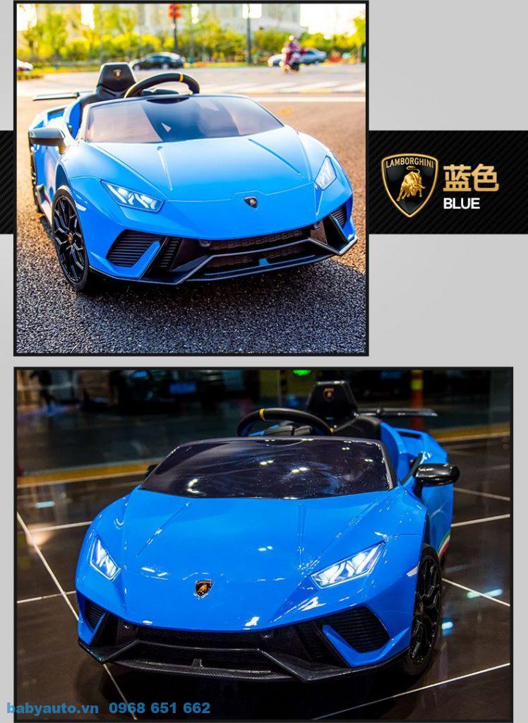 Xe ô tô điện trẻ em Lamborghini S308 màu Xanh