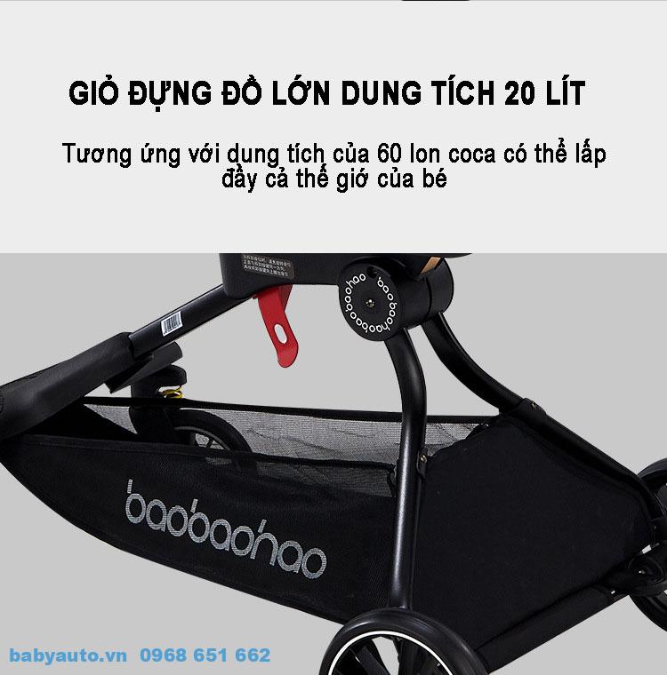 Dung tích giỏ đồ lớn