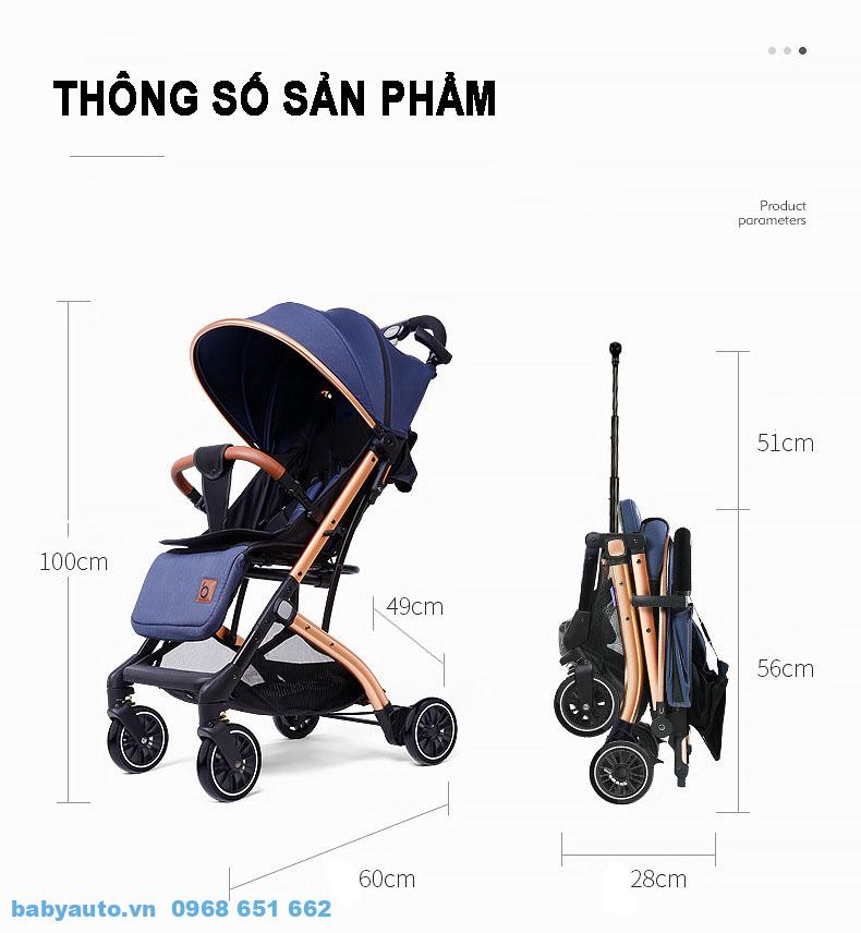 Kích thước của xe đẩy cho bé Baobaohao QZ1