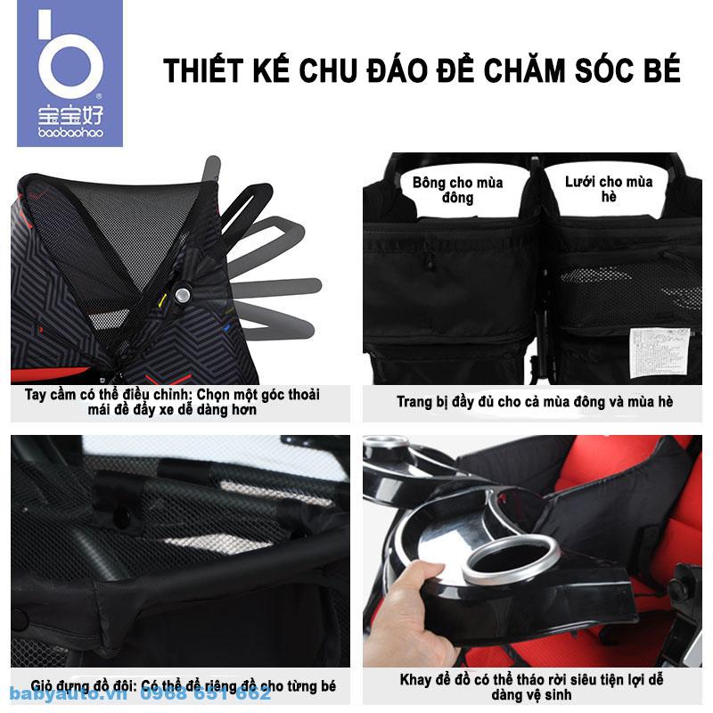 Thiết kế tiện dụng trên xe đẩy cho bé baobaohao 703
