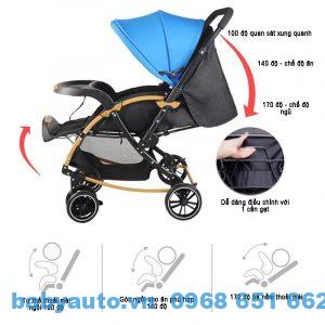 Xe Baobaohao C3 có 3 tư thế nghiêng ghế