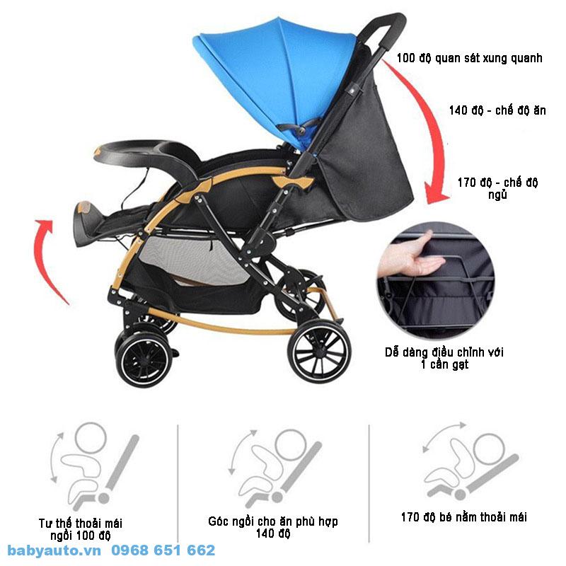 Xe Baobaohao C3 có 3 tư thế nghiêng ghế