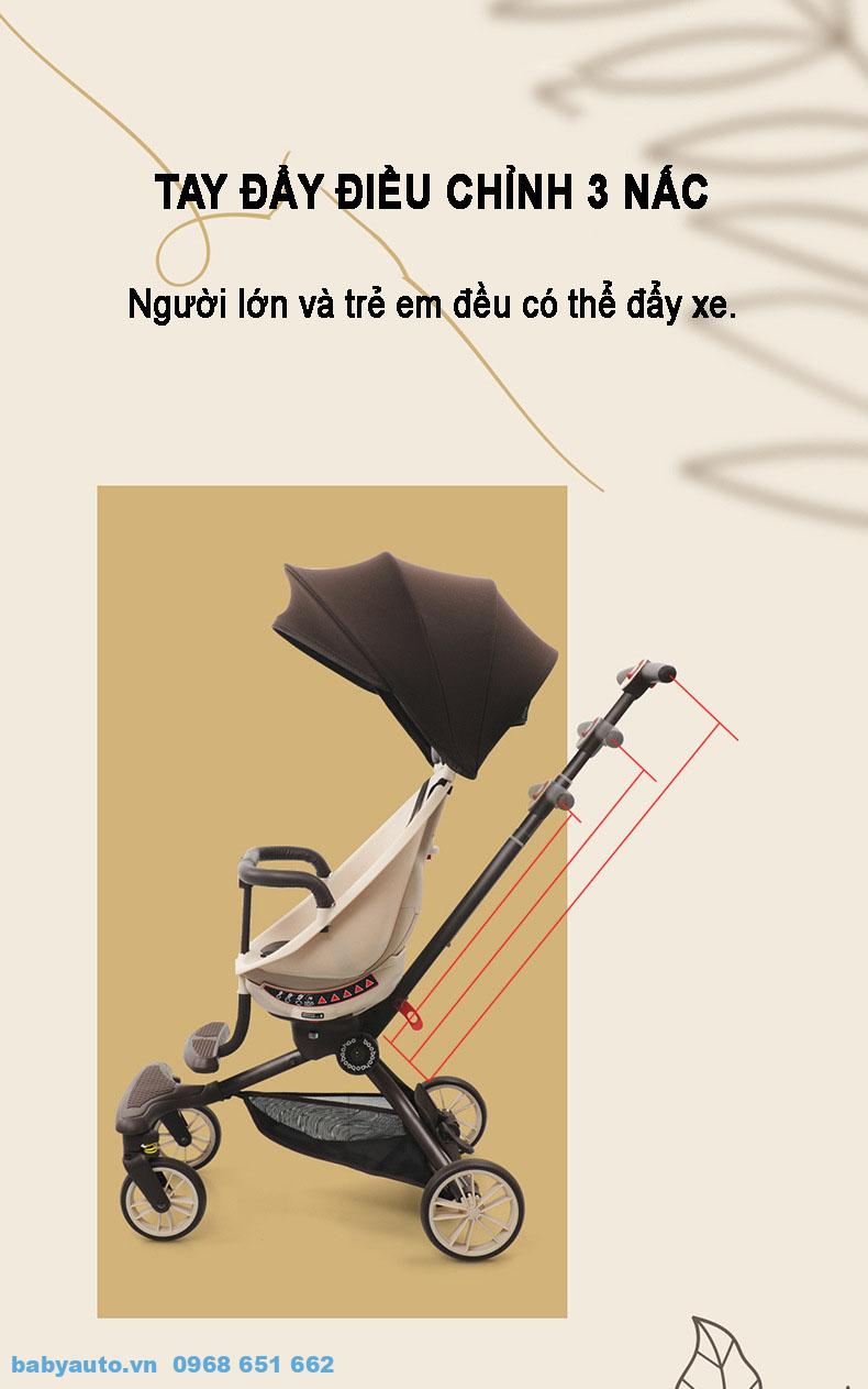 tay đẩy chỉnh 3 nấc