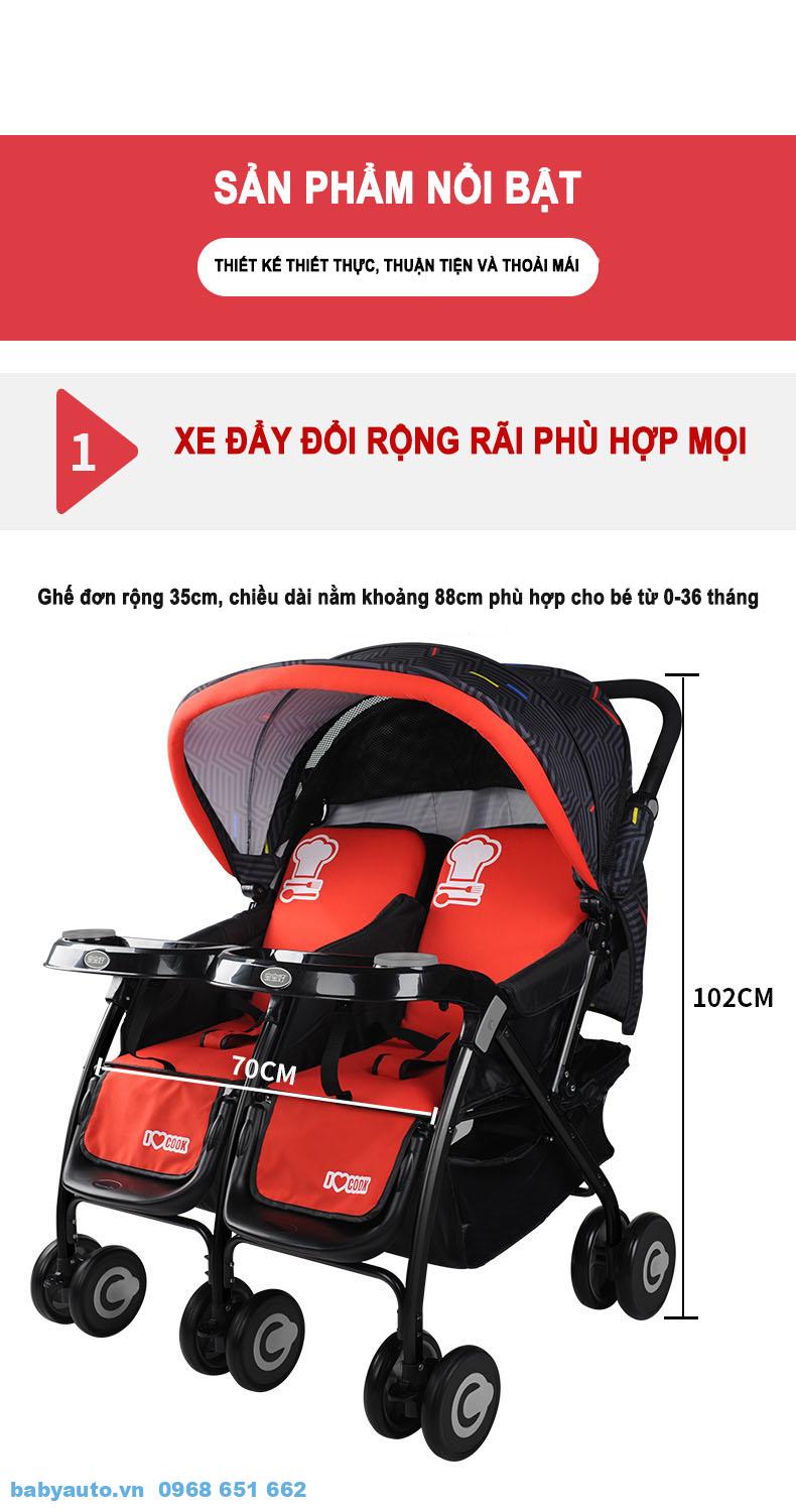 xe đẩy cho bé Baobaohao 703 xe đẩy đôi rộng rãi xe đẩy cho bé Baobaohao 703 xe đẩy đôi rộng rãi