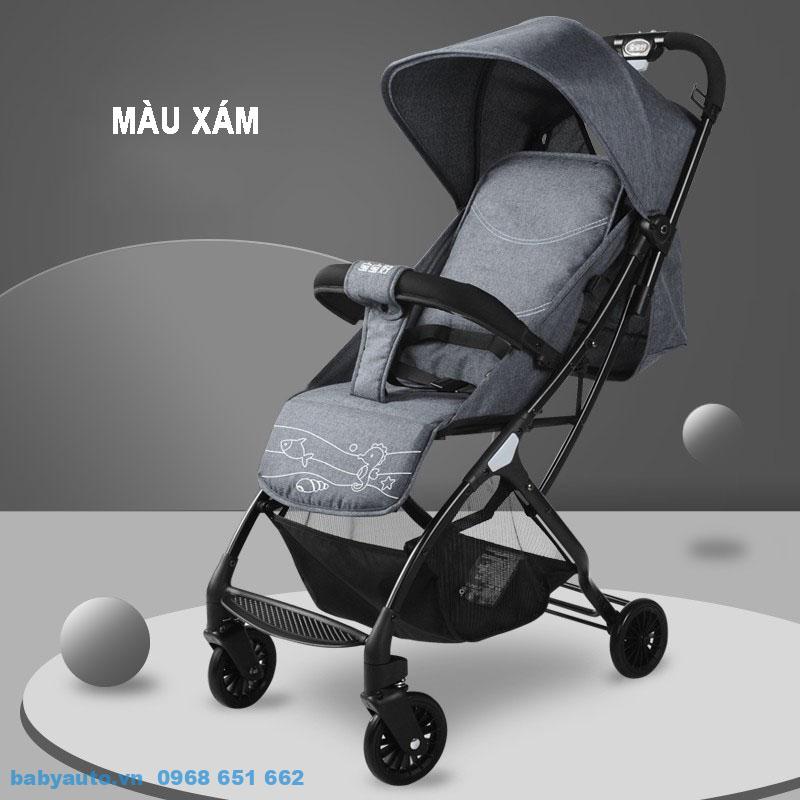 Xe đẩy cho bé gấp gọn Baobaohao S2 màu xám
