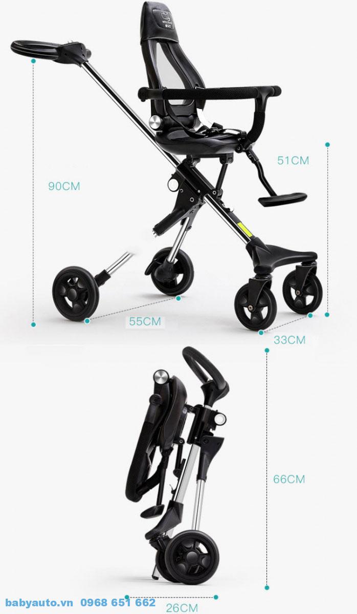 Xe đẩy thông minh 4 bánh Ride X1 NEW (6)